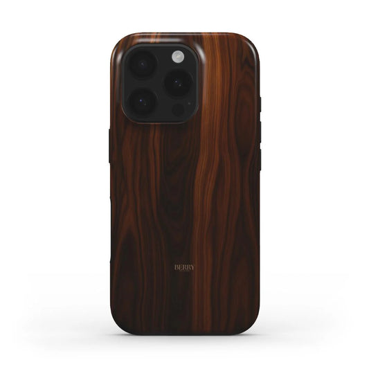 Trendy feminine phone case with a beautiful brun wood pattern, combining elegance and a popular girly aesthetic for a stylish everyday accessory.