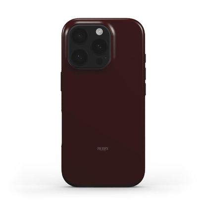 Trendy and feminine deep red phone case with a sleek, glossy finish designed for a stylish and aesthetic girl look.