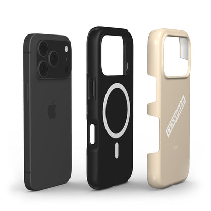 Trendy and feminine phone cases in beige and black with modern design, featuring soft, aesthetic details for a popular stylish look.