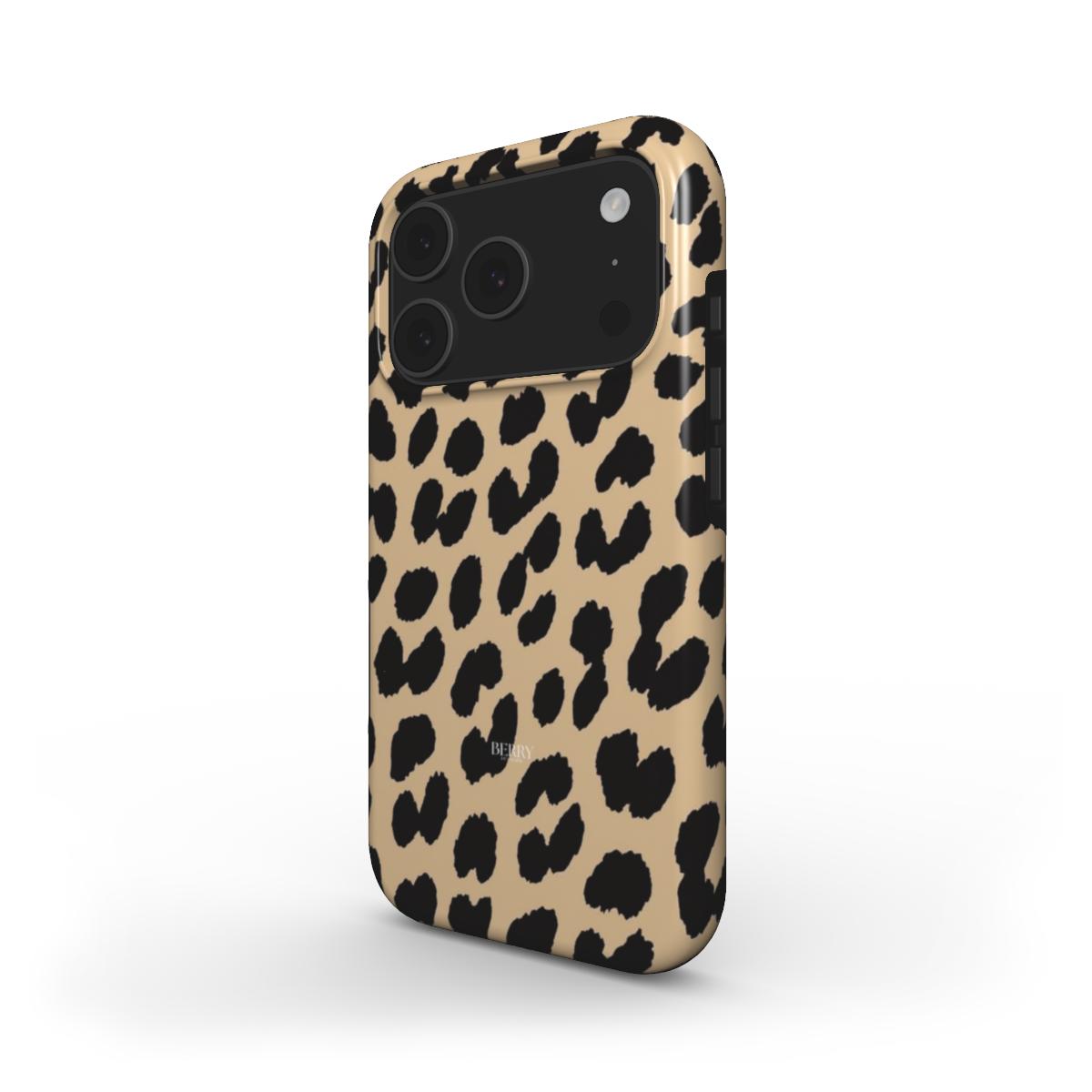 Trendy phone case featuring a stylish leopard print design, perfect for adding a feminine and popular aesthetic to any phone.