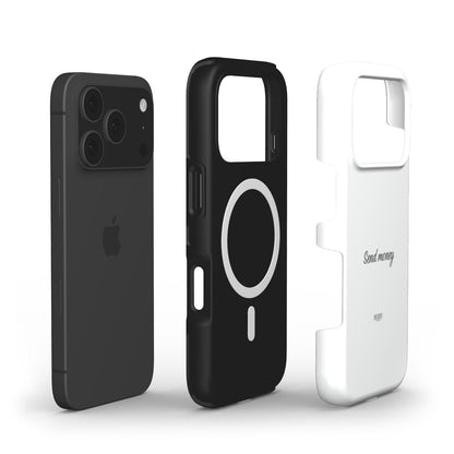 Trendy white phone case with a sleek design and feminine aesthetic, styled to complement popular clean and modern looks.