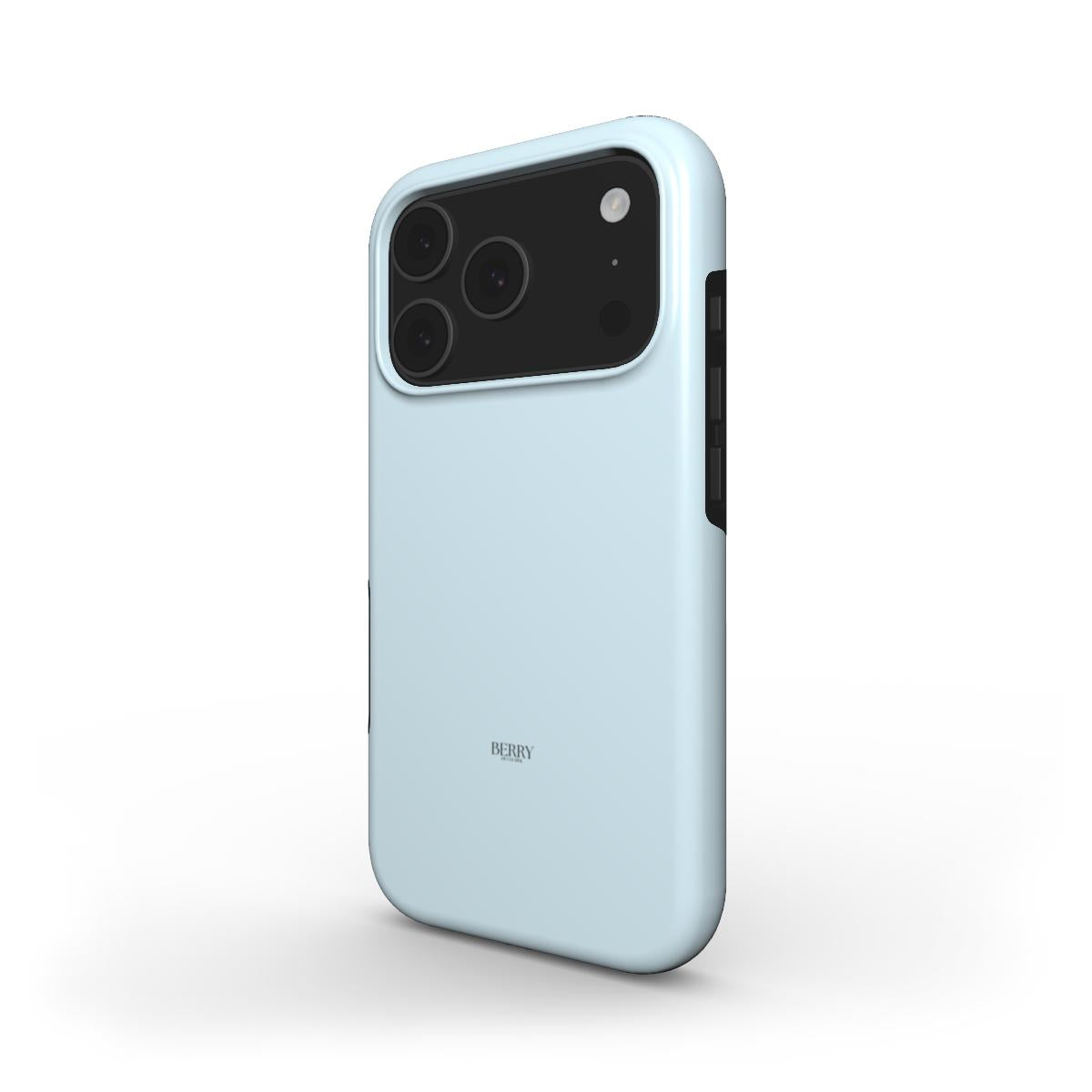 Trendy light blå phone case with a sleek feminine design, offering elegant protection that complements a stylish, girly aesthetic.
