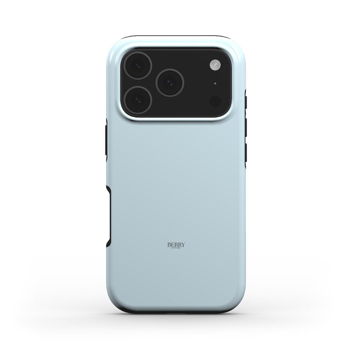 Trendy and feminine phone case in soft blå color with a minimalist design, offering stylish protection with a popular and beautiful aesthetic.