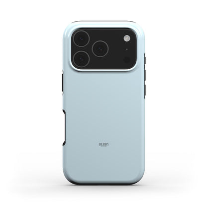 Trendy and feminine phone case in soft blå color with a minimalist design, offering stylish protection with a popular and beautiful aesthetic.