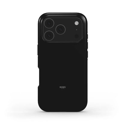 Sleek and trendy black phone case with a minimalist design, offering a feminine and popular look for a stylish, aesthetic phone accessory.