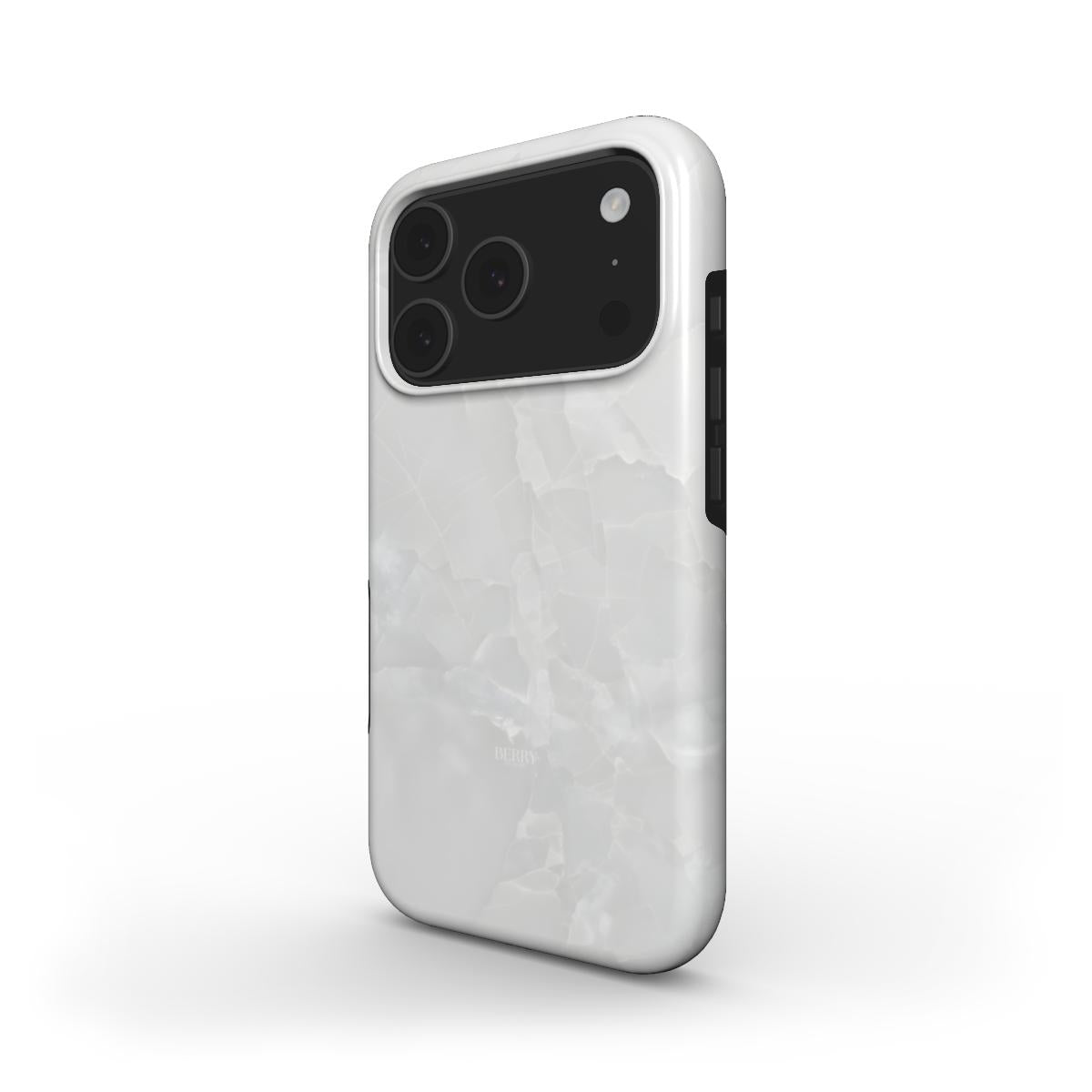 Trendy and feminine phone case with a clear quartz pattern in a beautiful, glossy klar finish for an aesthetic and popular look.
