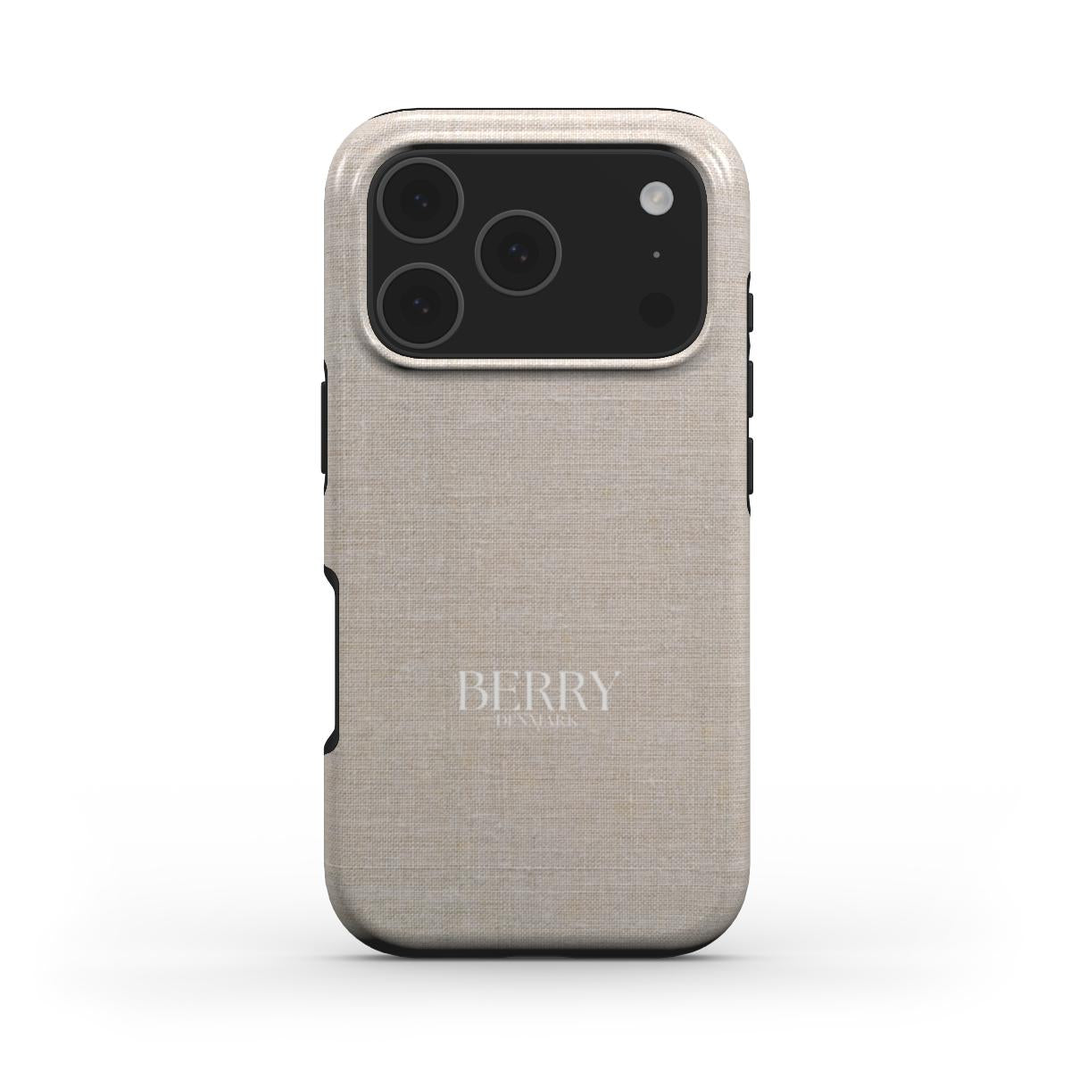 Beige trendy phone case with a subtle texture, offering a feminine and stylish aesthetic perfect for that girly, popular look.