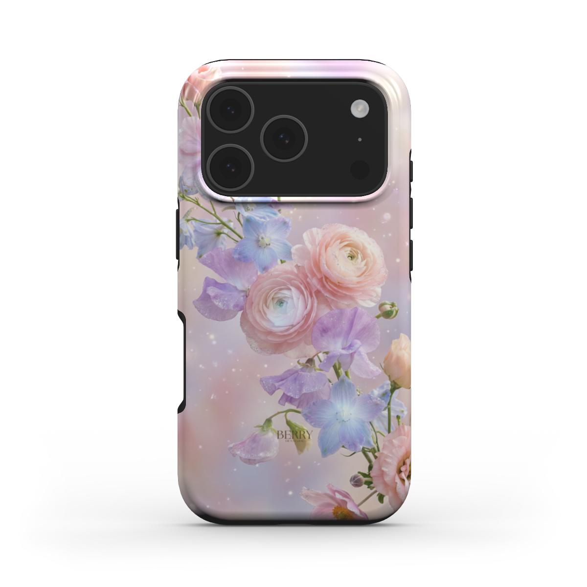 Berry Denmark Fairy Dust pastel floral iPhone 17 Pro Max phone case front view