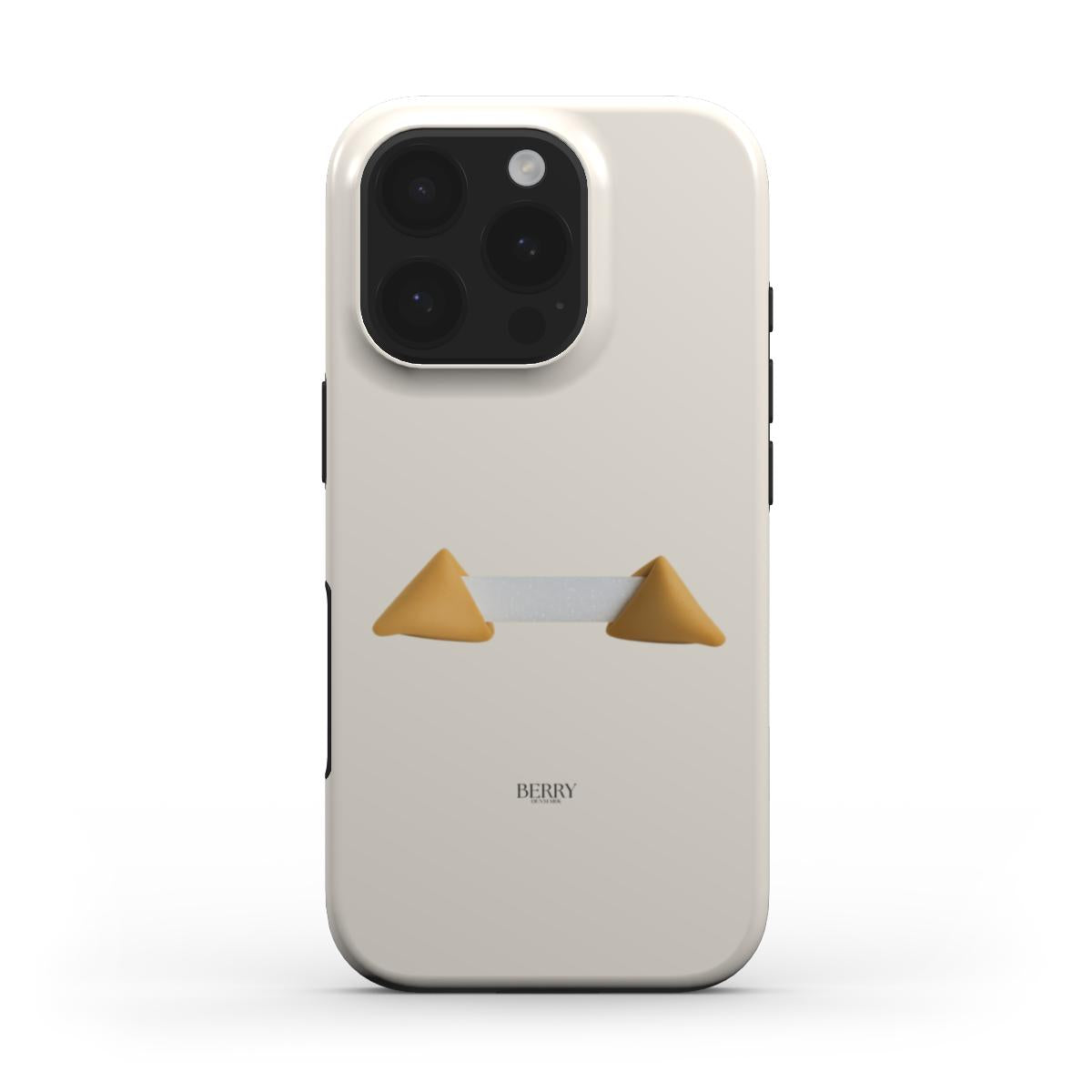 Trendy phone case in beige with a minimalist gold and brown design featuring a chic, feminine aesthetic for that popular, beautiful girl vibe.