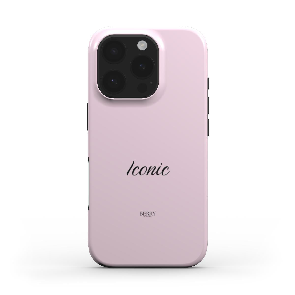 Trendy pink phone case with a sleek design and feminine aesthetic, featuring elegant typography for a beautiful and popular girly look.