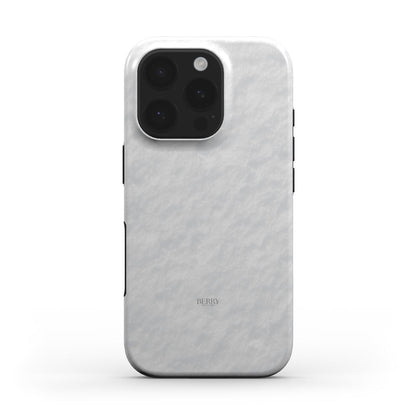 Trendy phone case in a soft white Hvid pattern with a sleek, feminine, and stylish design perfect for a modern and popular look.
