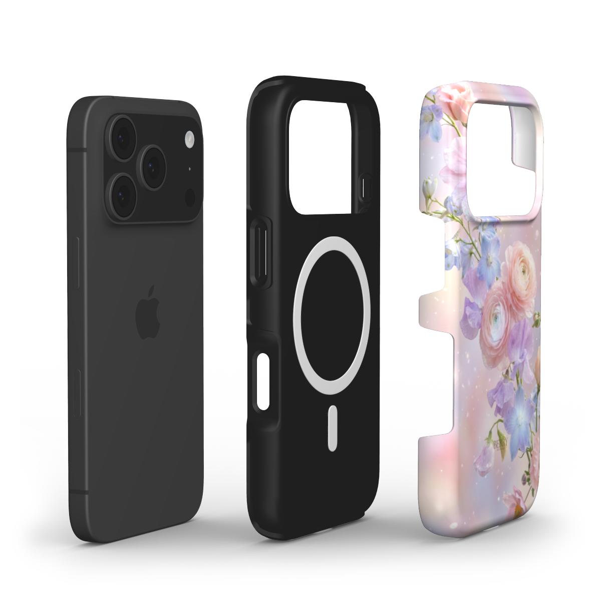 Berry Denmark Fairy Dust pastel floral dual layer MagSafe iPhone 17 Pro Max phone case